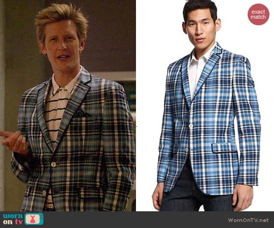 Tallia Plaid Sport Coat worn by Gabrielle Mann on Revenge