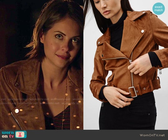 Talula Morton Jacket in Camel worn by Thea Queen (Willa Holland) on Arrow