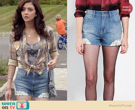 TCD Fashion: BDG Erin High Rise Shorts worn by Katie Findlay