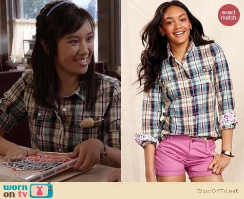 TCD Fashion: Tommy Hilfiger Plaid Shirt worn by Ellen Wong