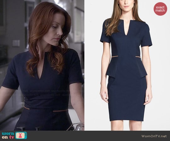 Ted Baker Maddiye Peplum Dress worn by Ashley Marin (Laura Leighton) on Pretty Little Liars