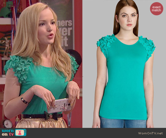 Ted Baker Anissa Floral Applique Top worn by Dove Cameron on Liv & Maddie