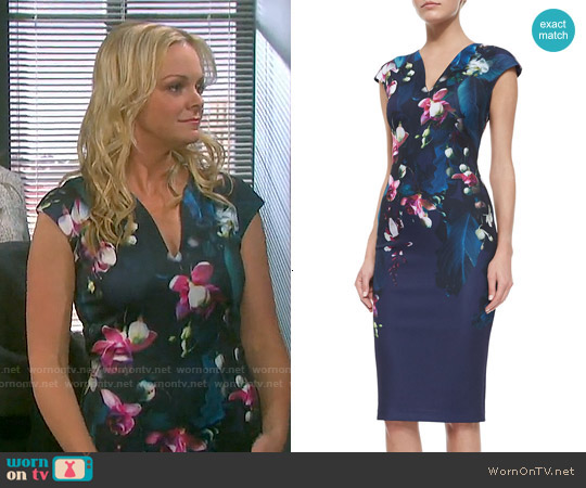 Ted Baker 'Antonya' Floral Sheath Dress worn by Belle Brady (Martha Madison) on Days of our Lives