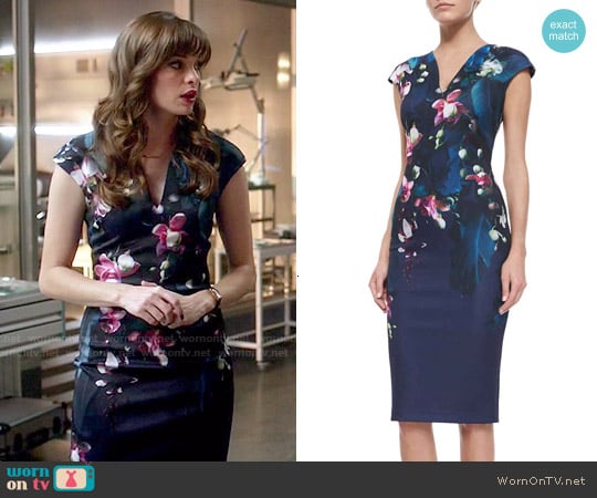 Ted Baker 'Antonya' Floral Sheath Dress worn by Caitlin Snow (Danielle Panabaker) on The Flash