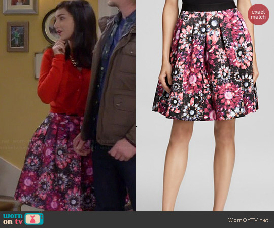 Ted Baker Crystal Brooch Full Skirt worn by Molly Ephraim on Last Man Standing