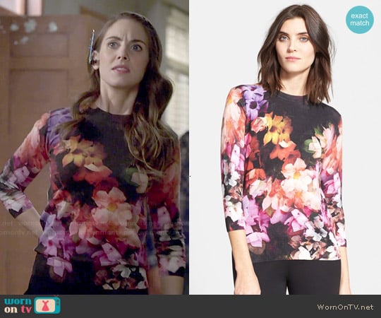 Ted Baker 'Dumia' Floral Sweater worn by Annie Edison (Alison Brie) on Community