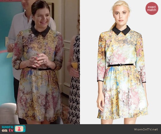 Ted Baker Eponi Pretty Trees Dress worn by Casey Wilson on Marry Me