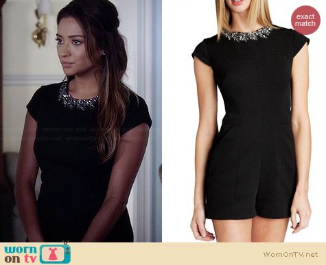 Ted Baker Evelin Playsuit worn by Shay Mitchell on PLL