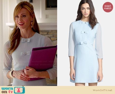 Ted Baker Finna Dress in Powder Blue worn by Brooke D'Orsay on Royal Pains