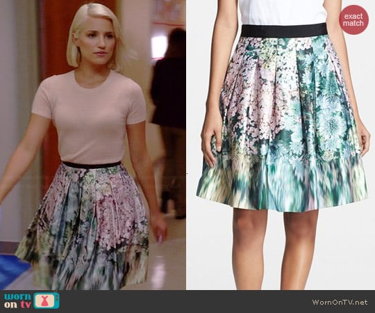 Ted Baker Glitch Skirt worn by Dianna Agron on Glee