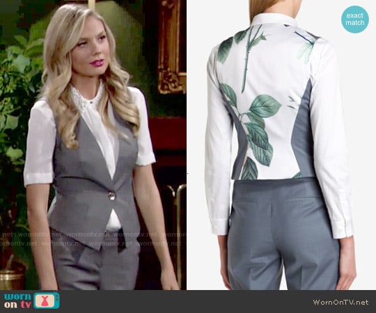 Ted Baker Nisat Polished Suit Vest worn by Abby Newman (Melissa Ordway) on The Young and the Restless