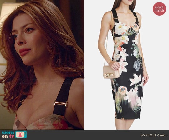 Ted Baker Opulent Bloom Sheath Dress worn by Elena Satine on Revenge