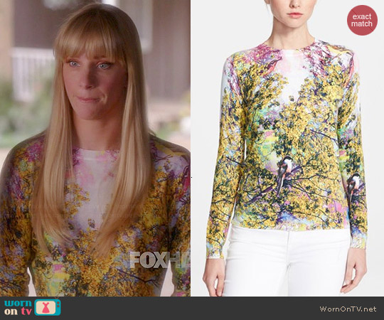 Ted Baker Pretty Trees Sweater worn by Heather Morris on Glee