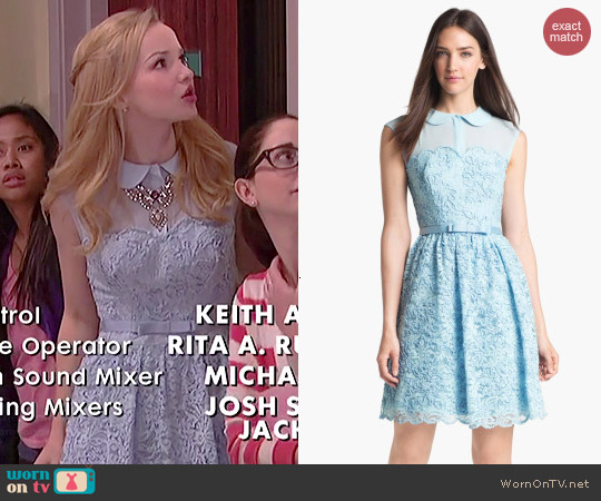 Ted Baker Ranni Lace Fit & Flare Dress worn by Dove Cameron on Liv & Maddie