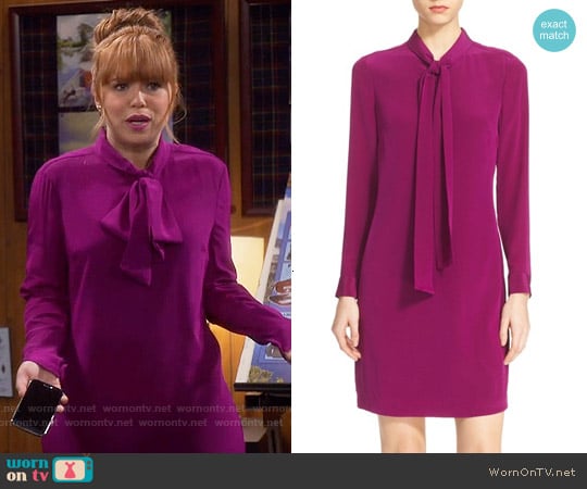 Ted Baker 'Yanka' Bow Silk Tunic Dress worn by Kristin Baxter (Amanda Fuller) on Last Man Standing