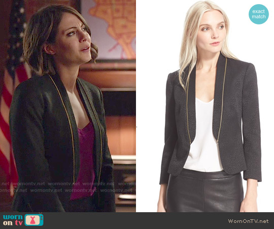 Ted Baker Zip Detail Suit Jacket worn by Thea Queen (Willa Holland) on Arrow