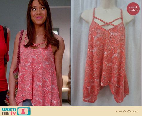 Teen Vogue for MStyleLab Paisley Asymmetric Hem Tank worn by Dania Ramirez on Devious Maids