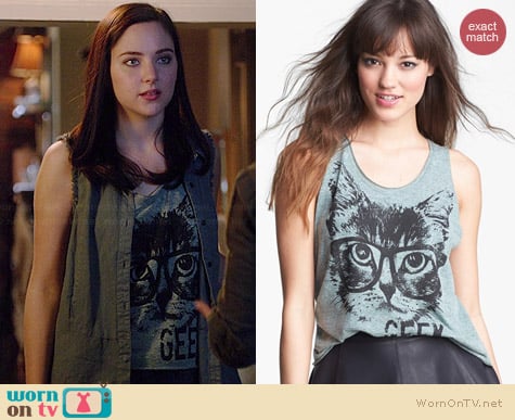 Ten Sixty Sherman Hipster Kitty Tank worn by Haley Ramm on Chasing Life