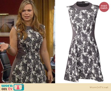 Thakoon Addition Brocade Dress worn by Amanda Fuller on Last Man Standing