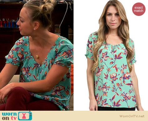 The Big Bang Theory Fashion: Joie Masha top in Julep worn by Kaley Cuoco