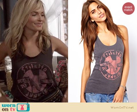 The Carrie Diaries Clothes: Junk Food Stiletto Junkie Tank worn by Samantha Jones