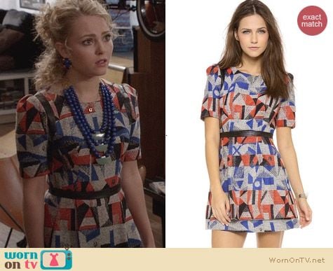 The Carrie Diaries Fashion: Milly Leather Detail Dress worn by AnnaSophia Robb