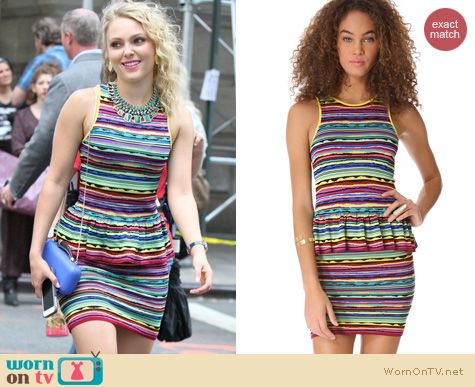 The Carrie Diaries Fashion: Torn by Ronny Kobo Solange Vintage Stripes Dress worn by AnnaSophia Robb