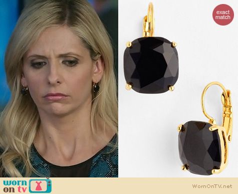 The Crazy Ones Jewelry: Kate Spade Square Drop Earrings worn by Sarah Michelle Gellar