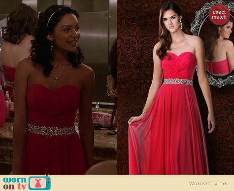 The Fosters Fashion: Disney Forever Enchanted Fuchsia strapless gown