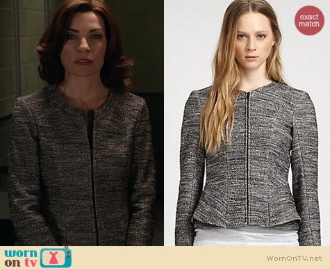 The Good Wife Fashion: Theory Jondi Peplum Jacket worn by Julianna Margulies