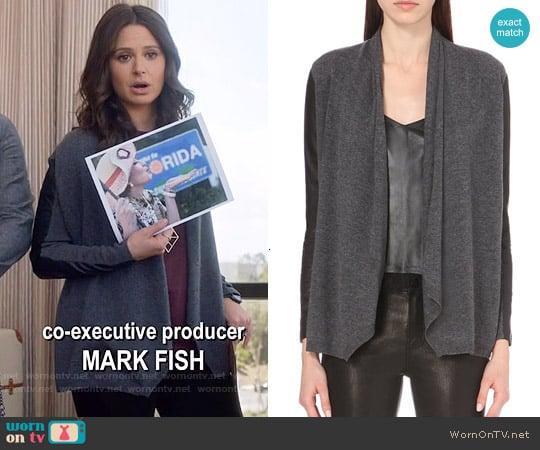 The Kooples Wool and Cashmere-blend Cardigan worn by Quinn Perkins (Katie Lowes) on Scandal