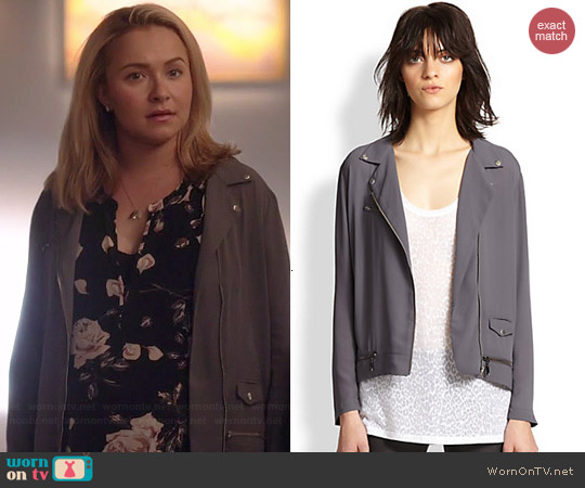 The Kooples Lightweight Crepe Moto Jacket worn by Hayden Panettiere on Nashville