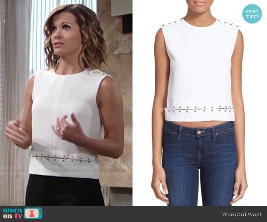 The Kooples Ring Embellished Top worn by Chelsea Lawson (Melissa Claire Egan) on The Young and the Restless