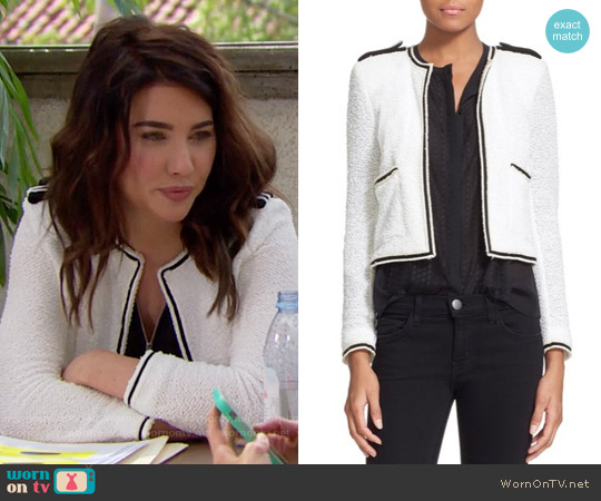 The Kooples Summer Jacket worn by Steffy Forrester (Jacqueline MacInnes Wood) on The Bold and the Beautiful