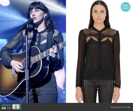 The Kooples Lace and Chiffon Shirt worn by Layla Grant (Aubrey Peeples) on Nashville