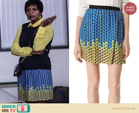 The Mindy Project Fashion: Marc by Marc Jacobs Paradox Print Skirt worn y Mindy Kaling