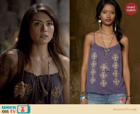 The Originals Fashion: Ralph Lauren Denim & Supply Embroidered Camisole worn by Daniella Pineda