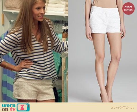 The Vineyard Fashion: Diane von Furstenberg Fabiola Eyelet shorts worn by Gabby LaPointe