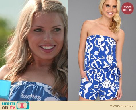 The Vineyard Fashion: Lilly Pulitzer Colleen romper worn by Emily Burns