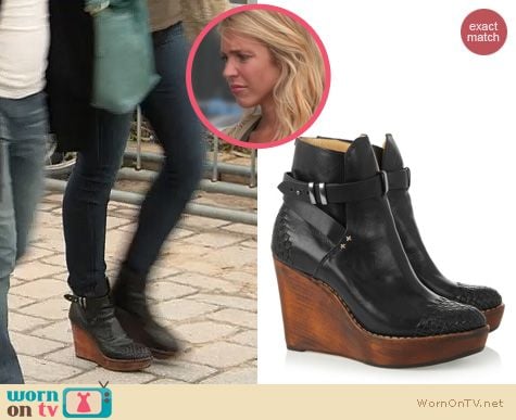 The Vineyard Fashion: Rag & Bone Emery Wedge Ankle Boots worn by Katie Tardif