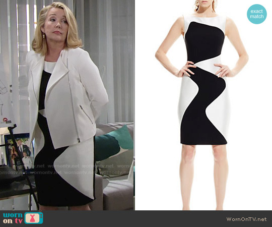 Theia Wavy Sheath Dress worn by Nikki Reed Newman (Melody Thomas-Scott) on The Young and the Restless