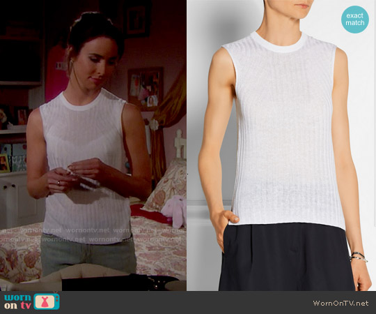 Theory Koronee Top worn by Ivy Forrester (Ashleigh Brewer) on The Bold and the Beautiful