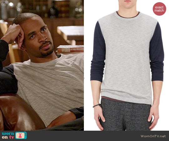 Theory Billey B Long Sleeve Tshirt worn by Damon Wayans Jr on New Girl