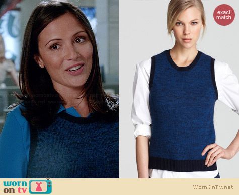 Theory Chaz B Soft Marl Sleeveless Sweater worn by Italia Ricci on Chasing Life