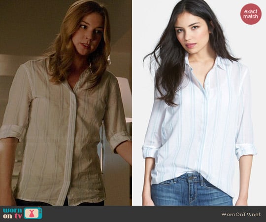 Theory Trillith Shirt worn by Emily VanCamp on Revenge