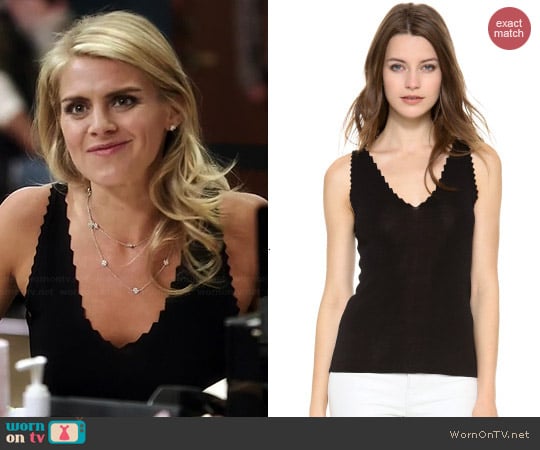 Theyskens Theory Koemi Top worn by Eliza Coupe on Benched