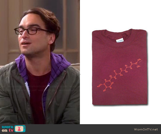 Think Geek Capsaicin Molecule Tee worn by Leonard on The Big Bang Theory