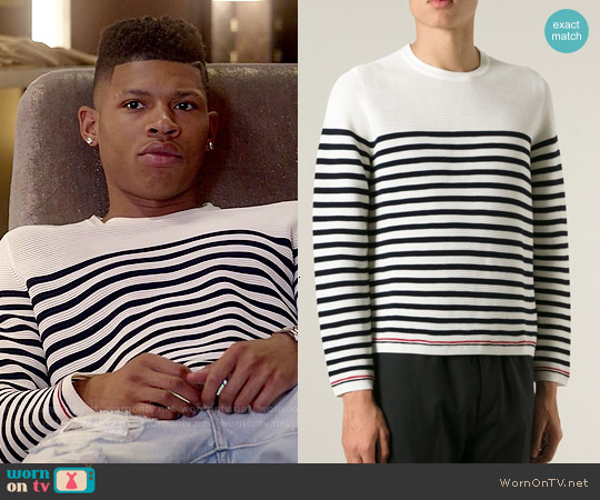 Thom Browne Striped Crew Neck Sweater worn by Hakeem Lyon (Bryshere Y. Gray) on Empire