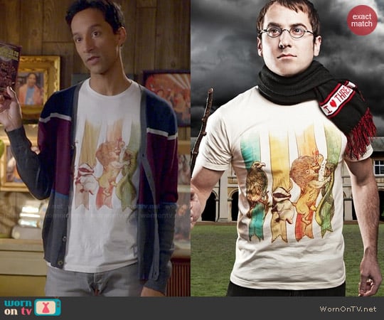 Threadless House Brawl Tee worn by Abed Nadir (Danny Pudi) on Community