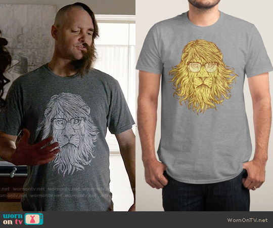 Threadless Lions Are Smarter Than I Am T-shirt worn by Phil Miller (Will Forte) on Last Man On Earth